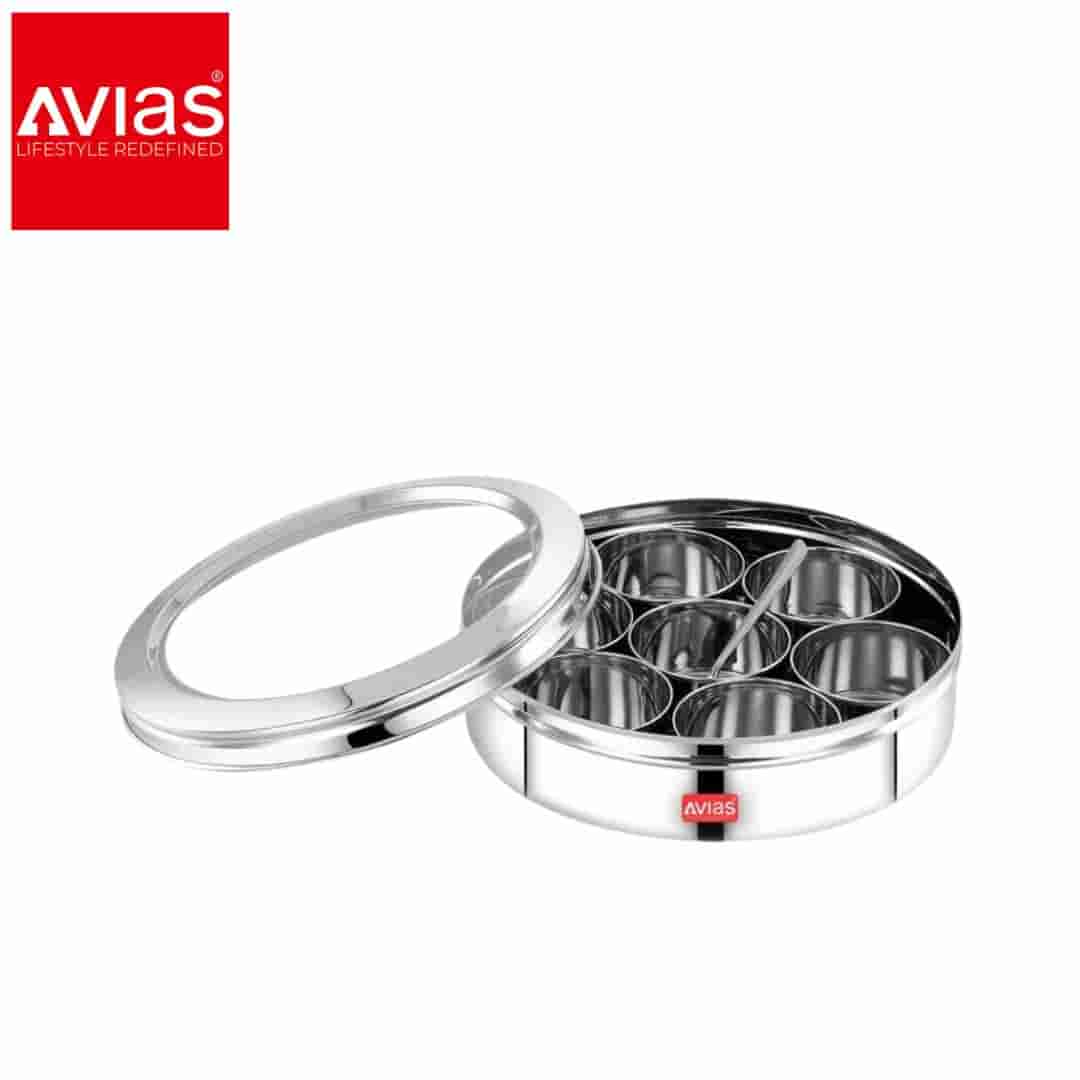 Avias Elegant Masala Dabba With Glass Lid (Small)