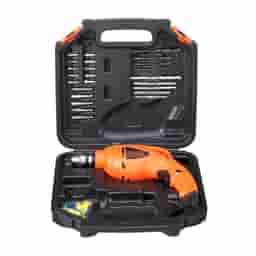 Black + Decker Non-Reversible Impact Drill Machine Kit