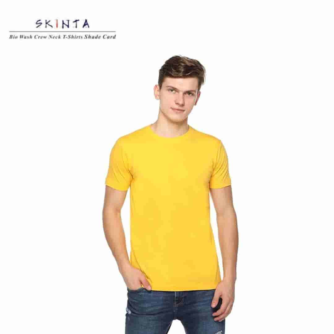 PIKMEE Men's SKINTA Crew T Shirt G-Yellow