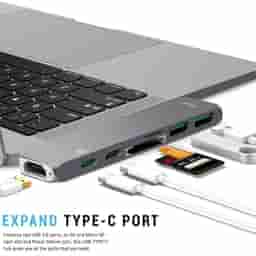 Powerup 7IN1 Multi-Functional Type-C USB HUB (Gunmetal)