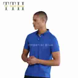 TTH Mars200 Dry Fit Polo T Shirt Blue