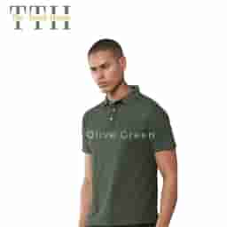 TTH Mars200 Dry Fit Polo T Shirt Olive Green