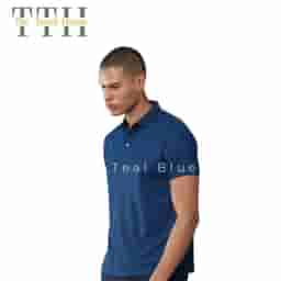 TTH Mars200 Dry Fit Polo T Shirt Teal Blue