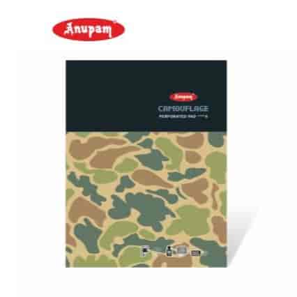 Anupam Camouflags Perforated Pad Plain 80 sheet 00 Size