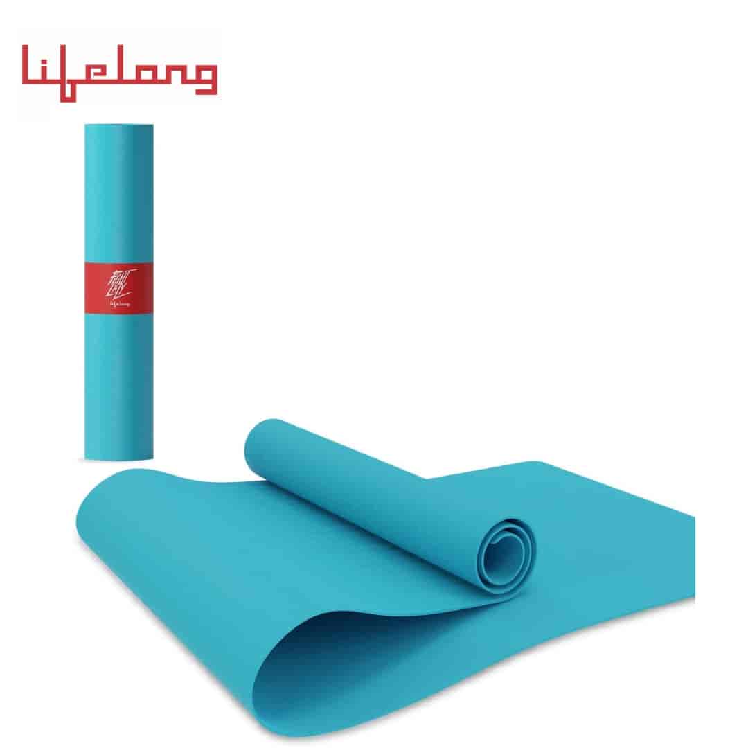 Lifelong Yoga mat for Women & Men EVA Material 6mm Sea Blue