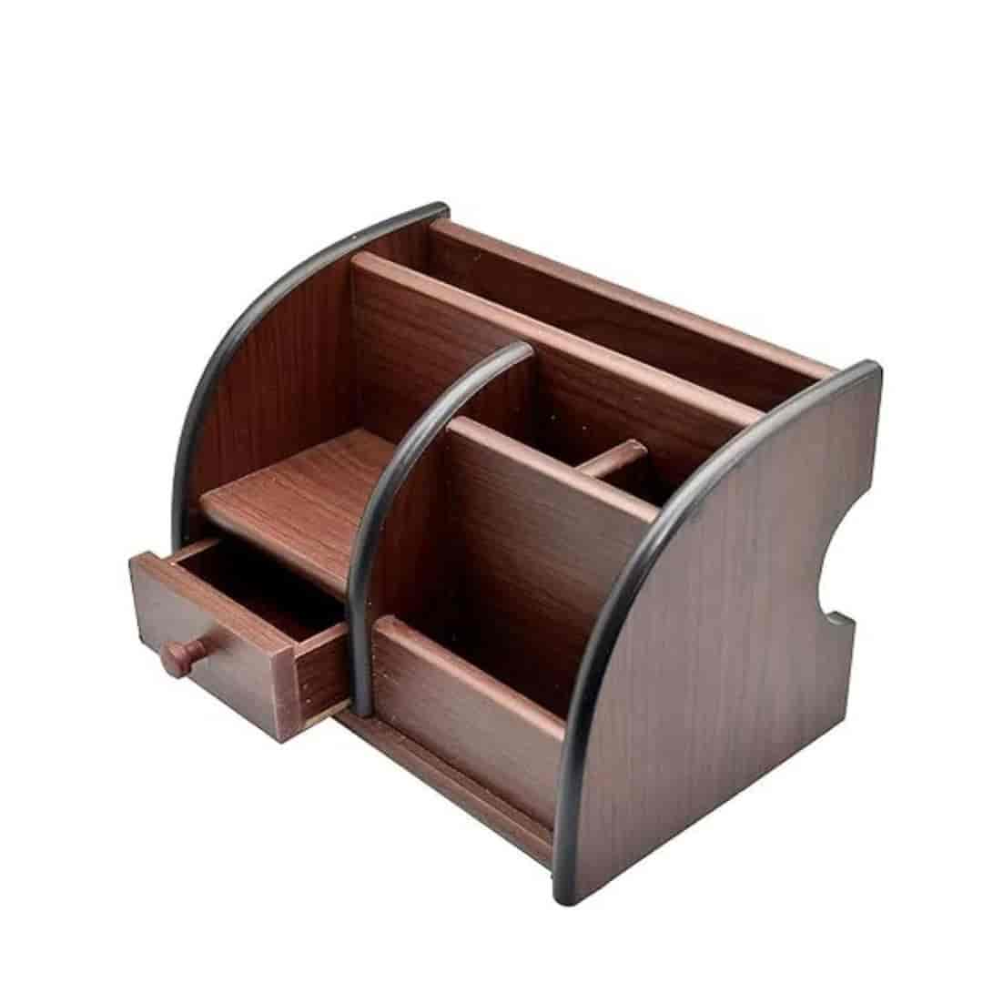 Music 555 Wooden Pen Stand | Classic Desk Organizer