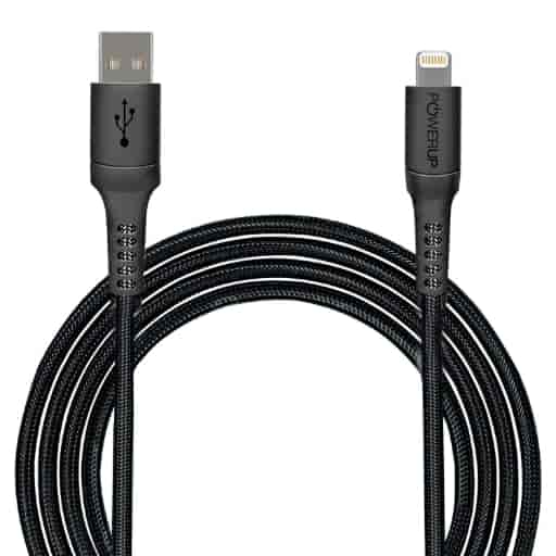 Powerup Apple Certified Charge & SYNC Lightning Cable (Black)