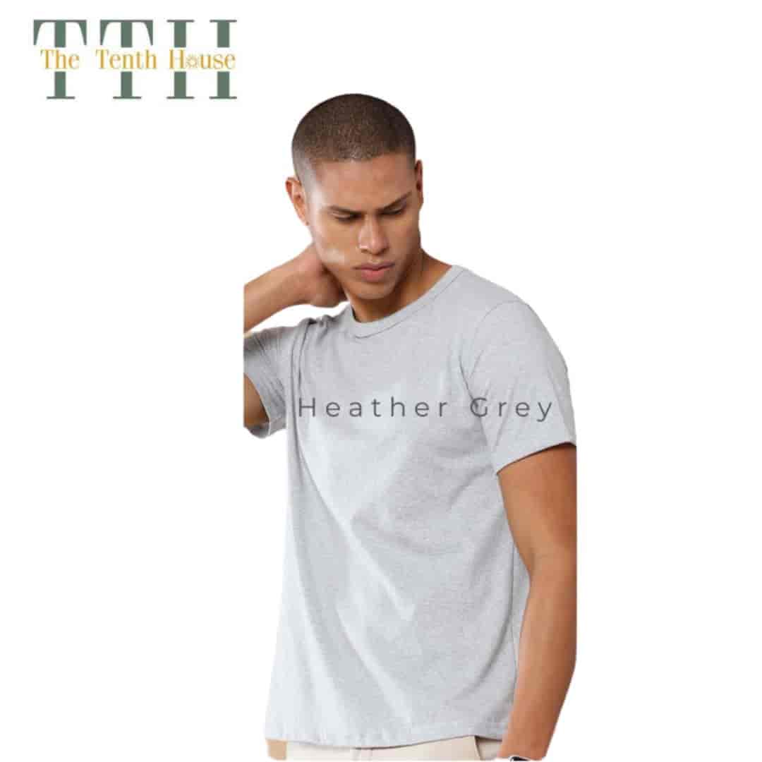 TTH 3D Crew Round Neck T shirt Grey Melange