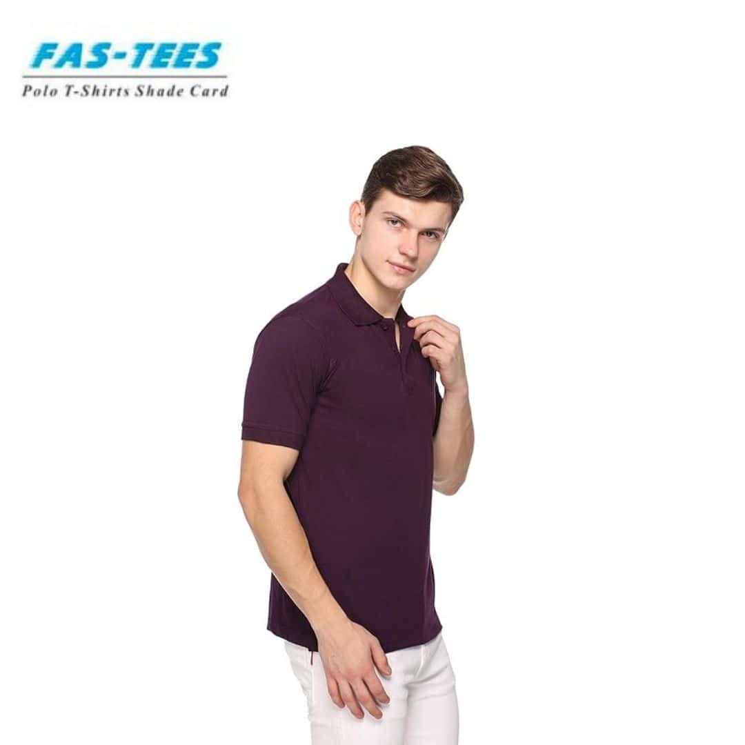 PIKMEE Men's FAS-TEES Polo T Shirt Purple