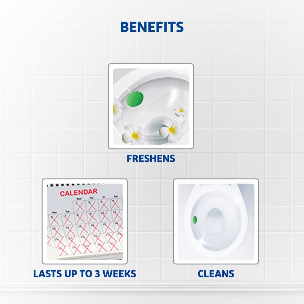 Harpic Hygienic Toilet Cleaner Rim Block Jasmine 26 g