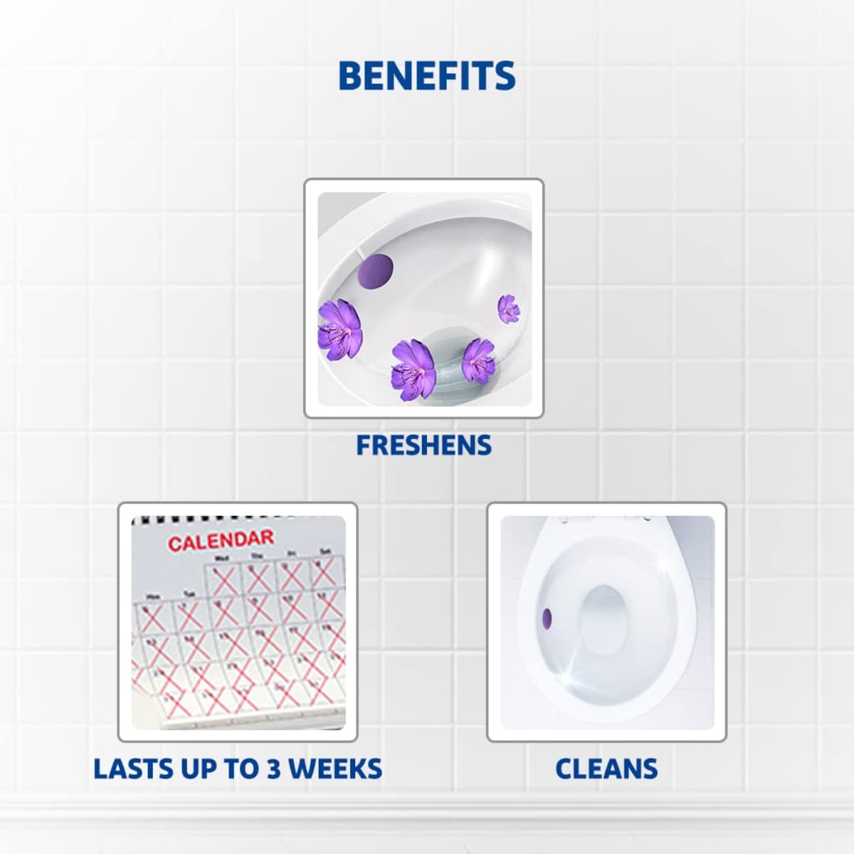 Harpic Hygienic Toilet Cleaner Rim Block Lavender 26 g