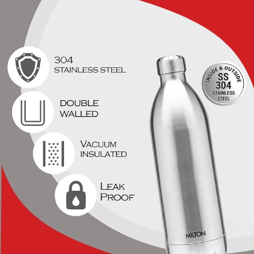 Milton Thermosteel Duo DLX 1800 ml Stainless Steel Water Bottle