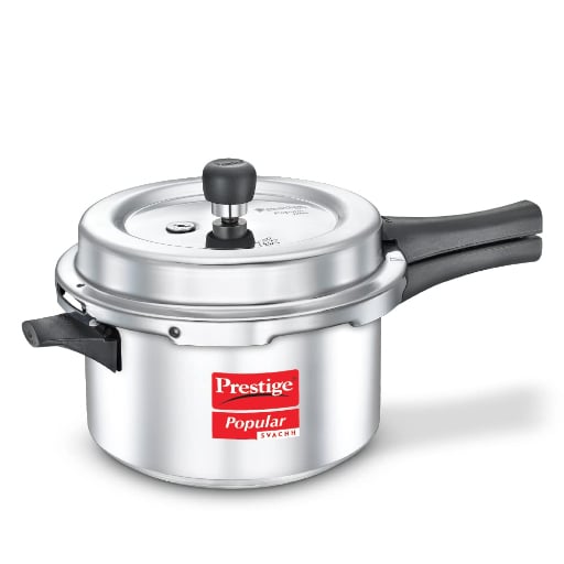Prestige 10166 Popular Svachh Aluminium Pressure Cooker 4.0 Ltr