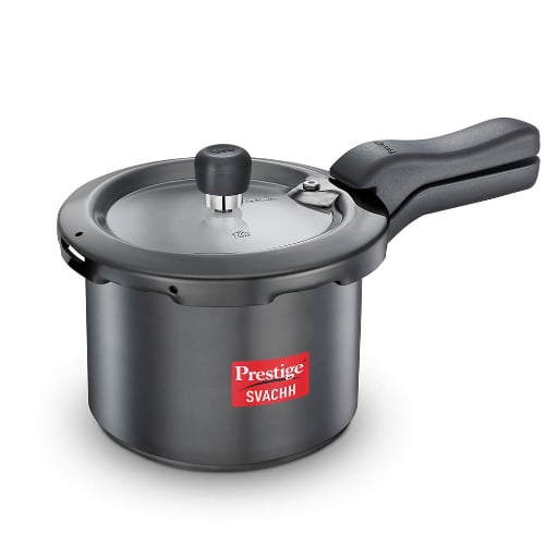 Prestige 20223 Svachh Hard Anodised Pressure Cooker, 3L