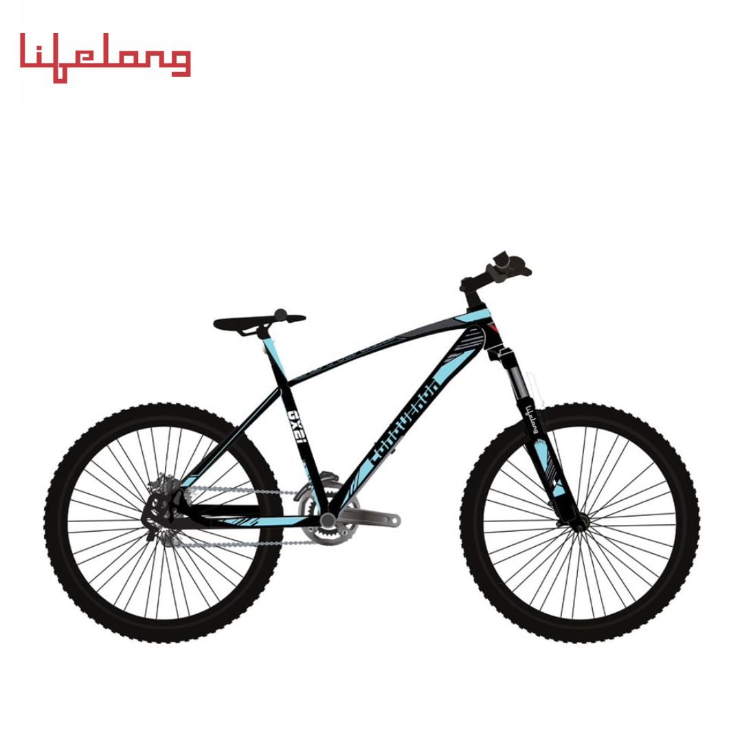 Lifelong LLBC2792 Geared Cycle with Dual Disc Suspension, 21 Shimano Gear (Conqueror GX21 ) |27.5 T Mountain Cycle | Ideal for: Adults | Frame Size: 18"|Ideal Height : 5 ft 6 inches+|85% Assembled (Easy Self-Assembly)