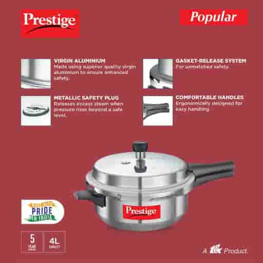 Prestige 10025 Popular Junior Deep Pressure Pan Lid, 4 Ltr