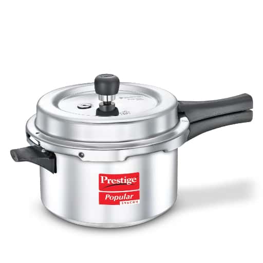 Prestige 10166 Popular Svachh Aluminium Pressure Cooker 4.0 Ltr