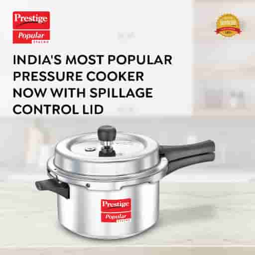 Prestige 10166 Popular Svachh Aluminium Pressure Cooker 4.0 Ltr
