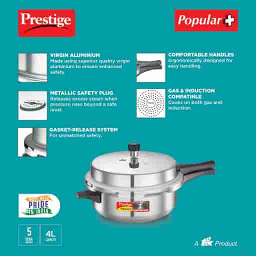 Prestige 10211 Popular Plus Junior Deep Pressure Pan, 4 L