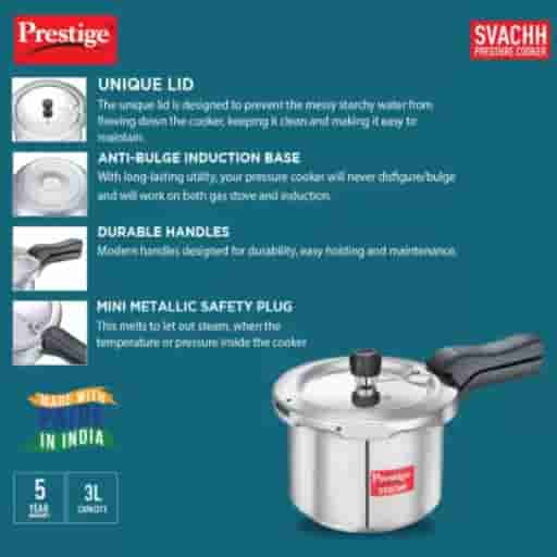 Prestige 10725 Svachh Pressure Cooker 3 L