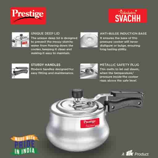 Prestige 10756 Nakshatra Plus Svachh Pressure Handi, 3 L