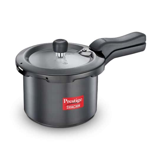 Prestige 20223 Svachh Hard Anodised Pressure Cooker, 3L