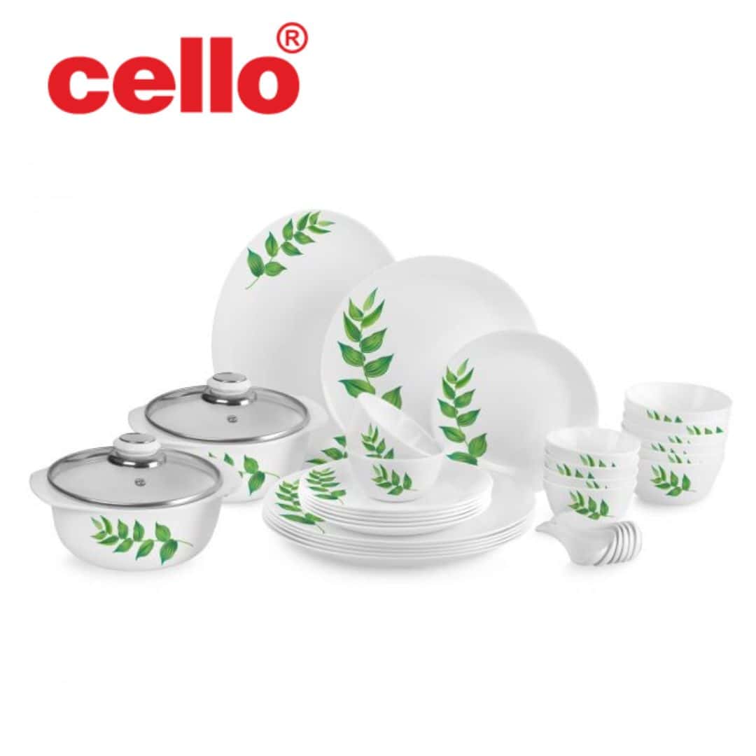 Bring the Outdoors In: Cello Zarah Ds 37 Pcs Dinner Set (Green Foliage)