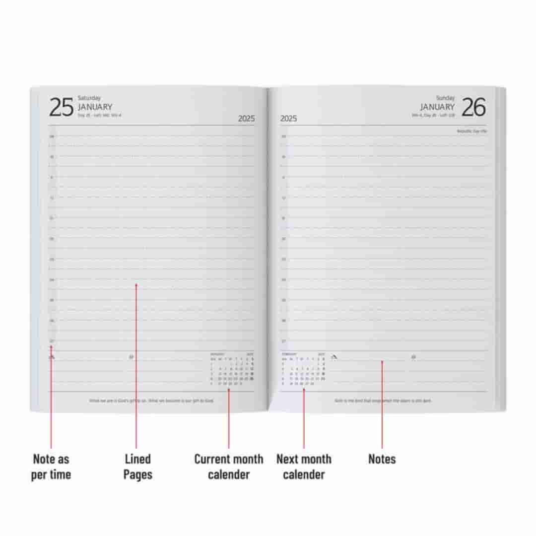 Anupam Dash 2025 Dated Diary A5 (80 GSM) Blue