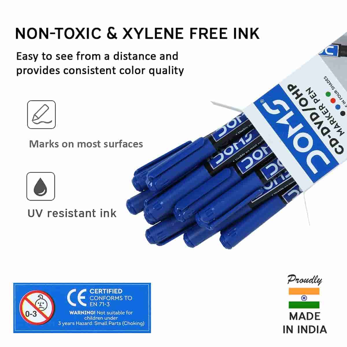 DOMS CD Marker Pen Blue Pack Of 10