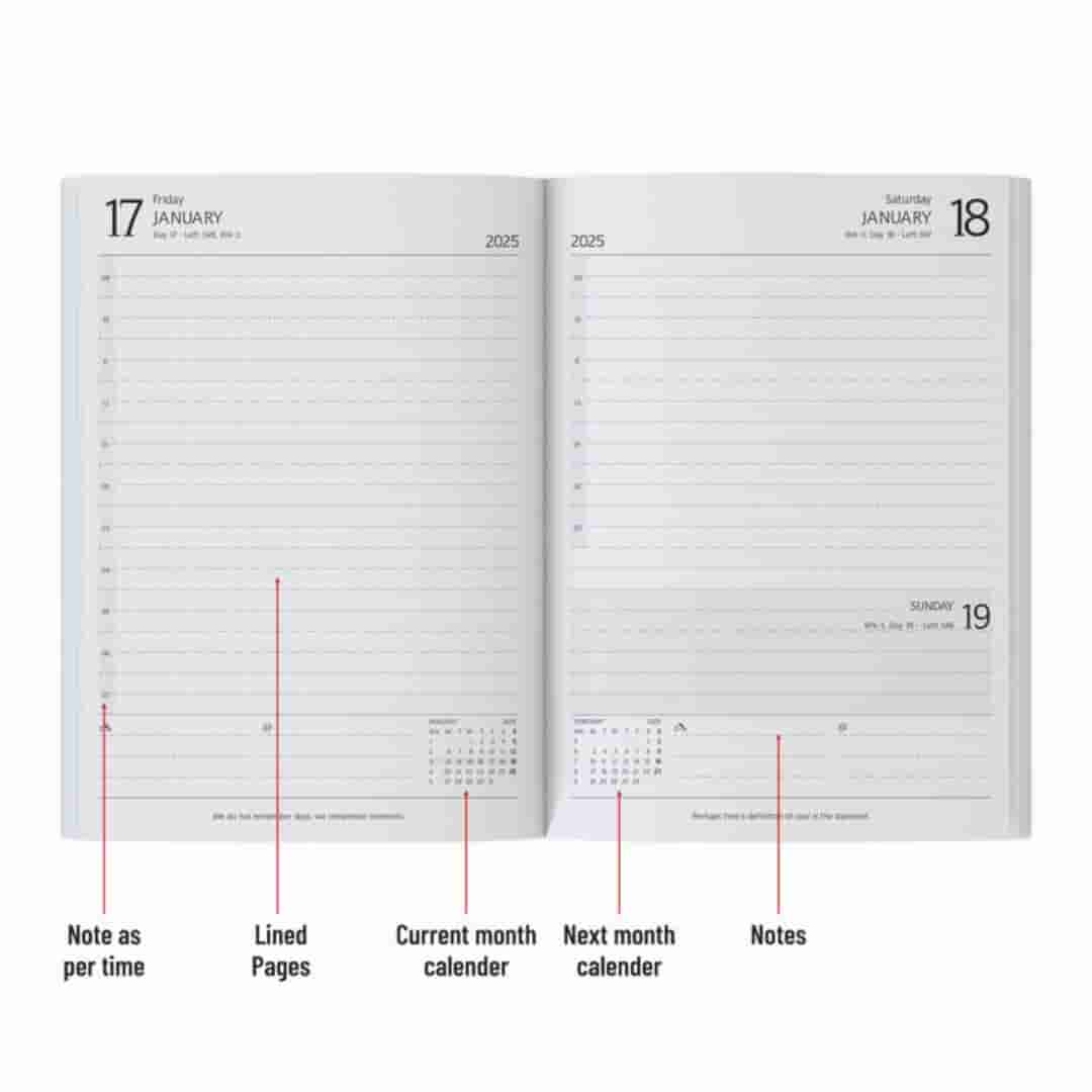 Anupam Fash Diary 2025 B5 (80 GSM) Black