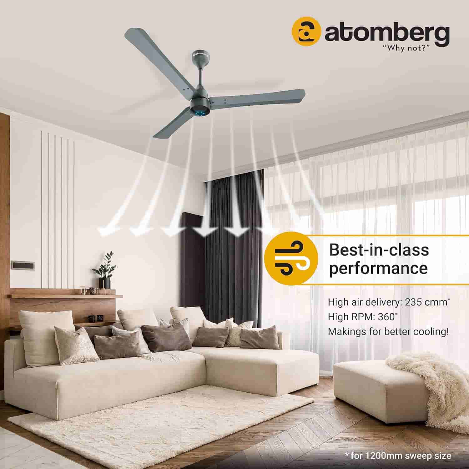Atomberg Renesa+ CF 1.2M 35W Sand Grey