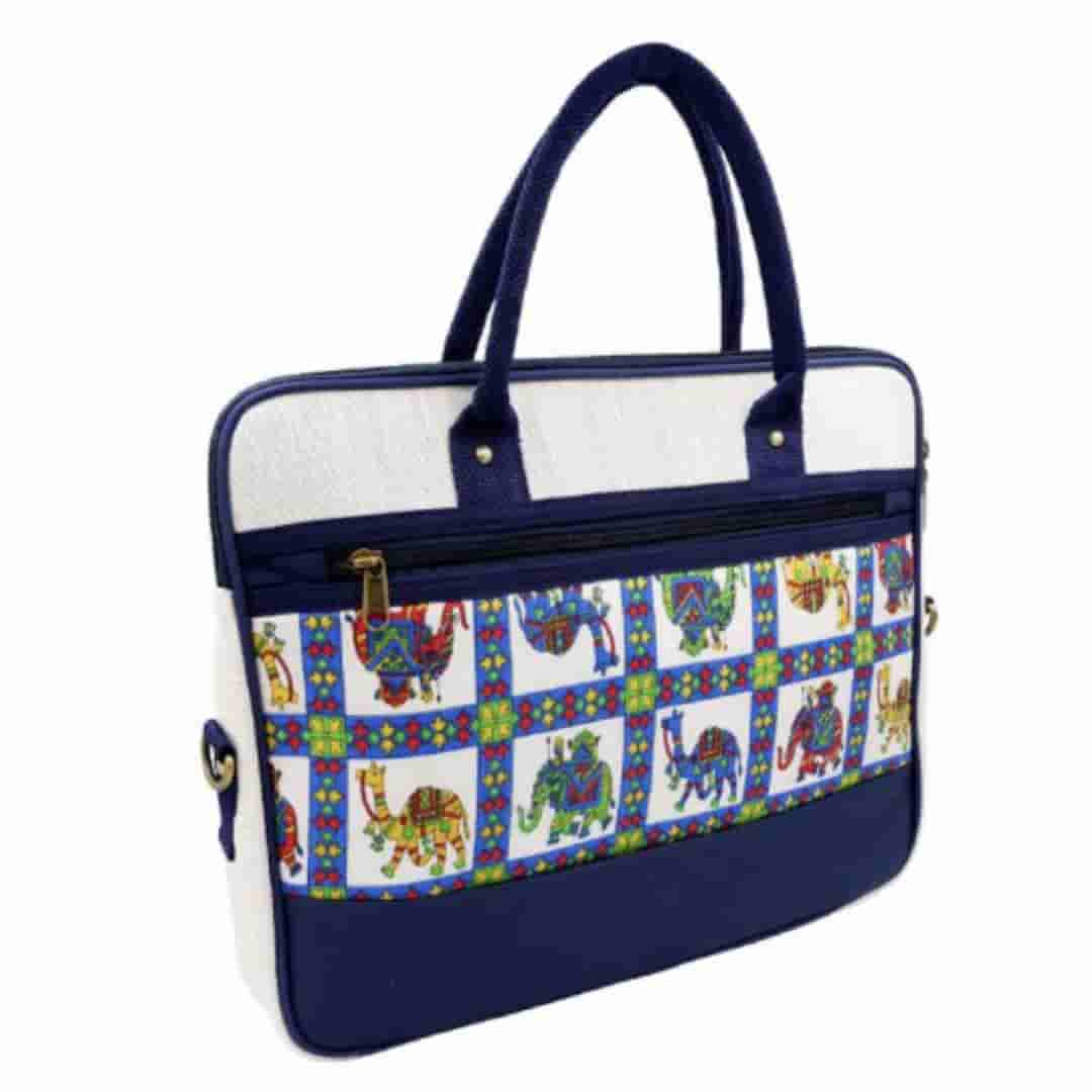 Eco-Friendly Blue Jute Laptop Sleeve