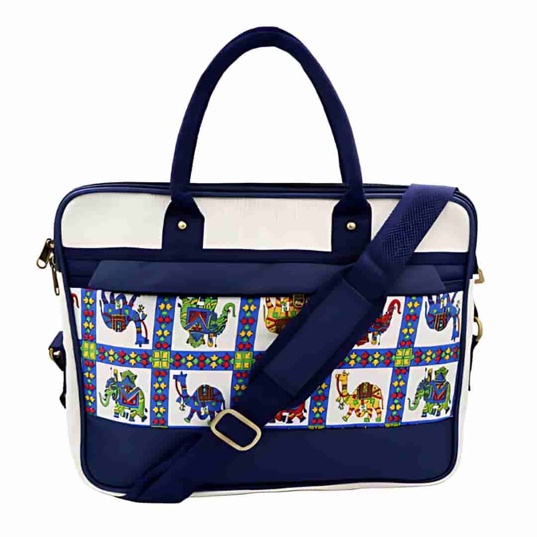 Eco-Friendly Blue Jute Laptop Sleeve