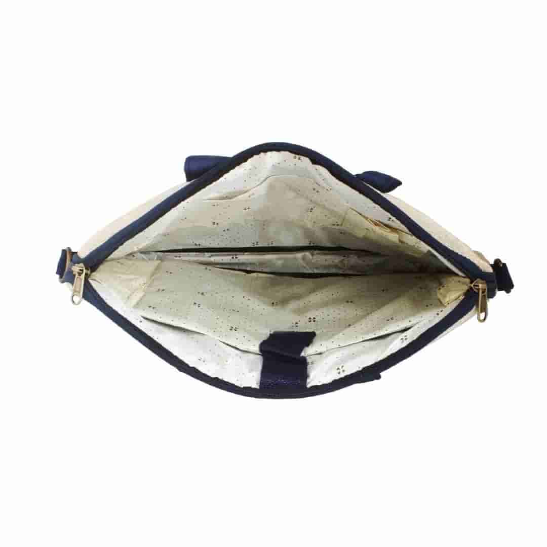 Sustainable Blue Jute Laptop Bag