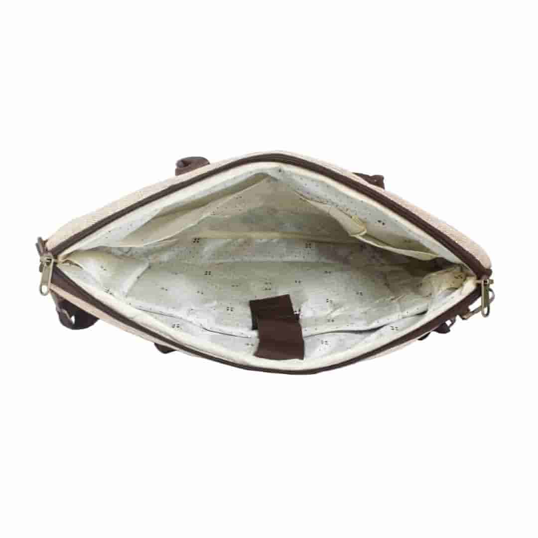 Sustainable Jute Laptop Bag in Brown