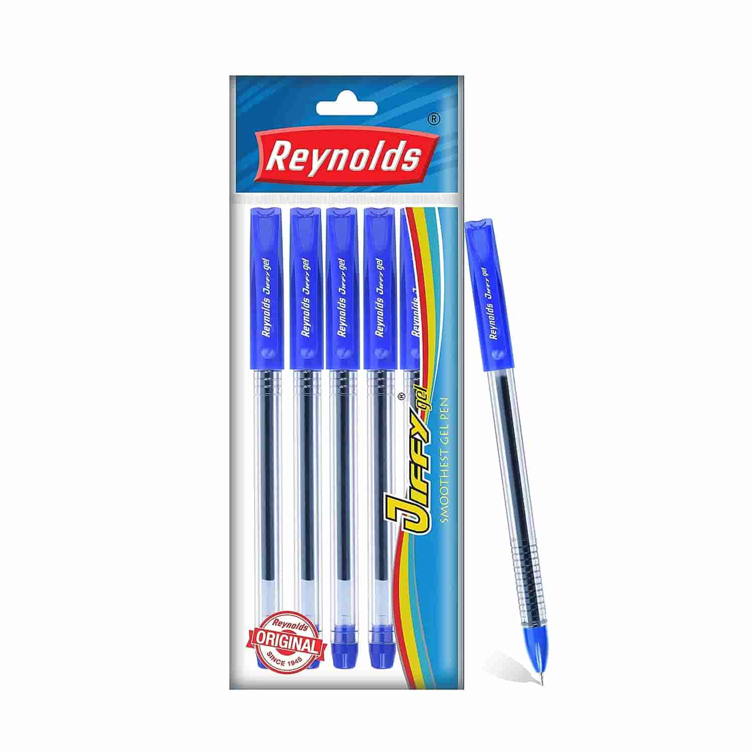 Reynolds Jiffy Gel Pen Blue Pack Of 5