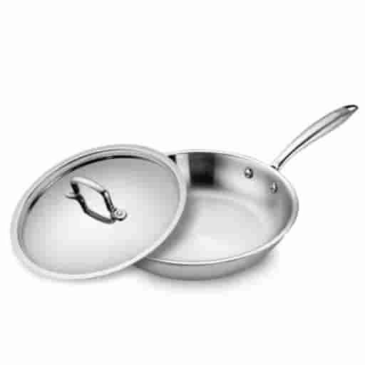 KENT 18026 Tri-Ply Frying Pan with SS Lid 26cm