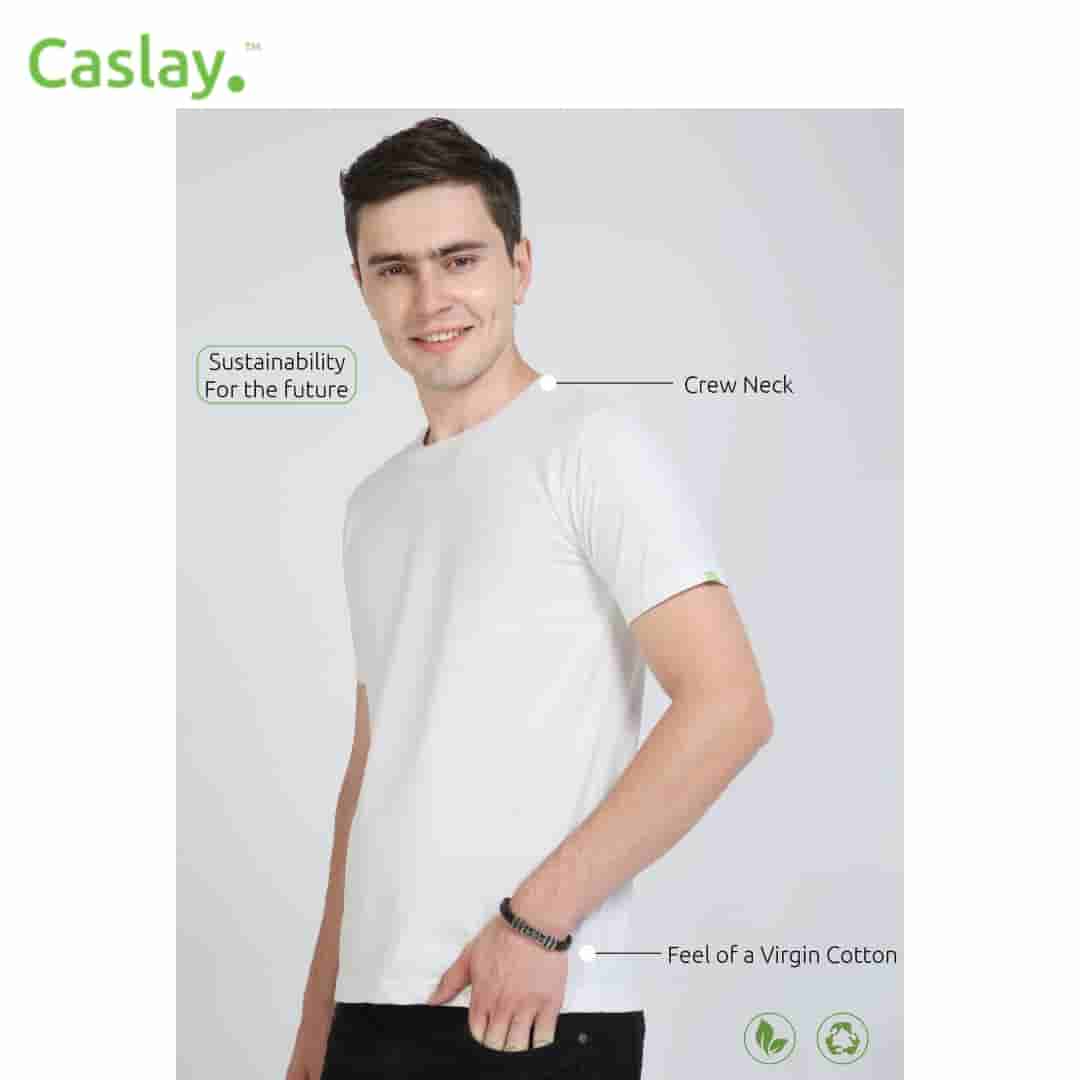 Caslay Crew Neck T-Shirts - White