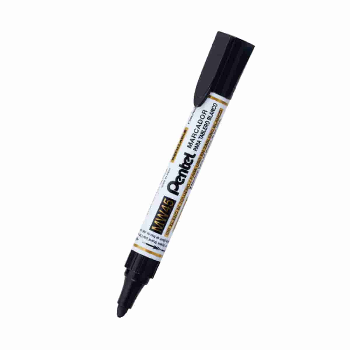 Pentel MW45 White Board Marker 10pc Box Black