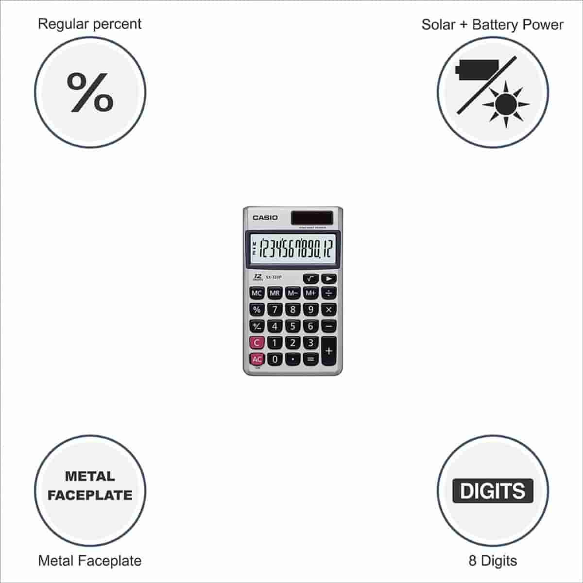 Casio SX-320P-W Portable Calculator