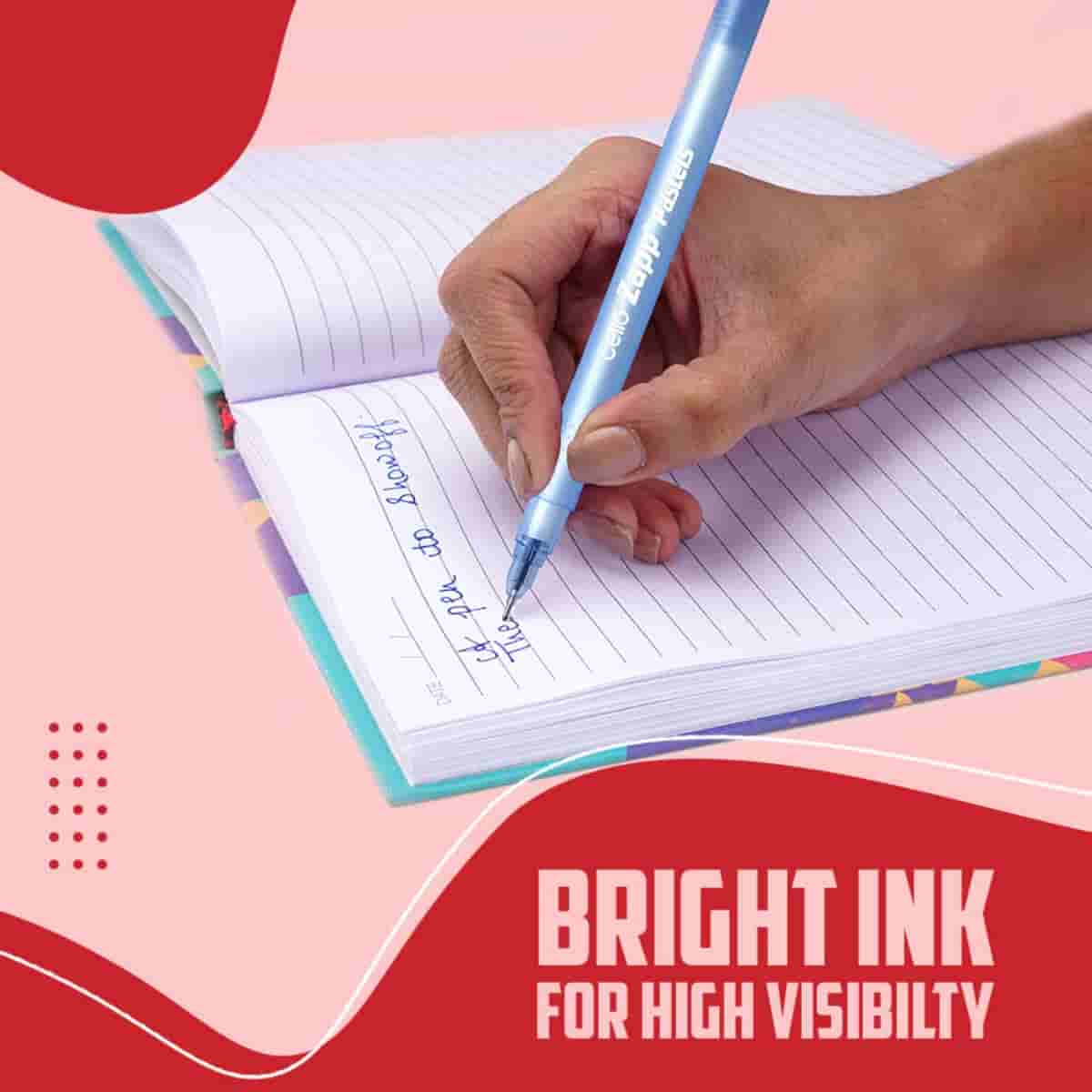 Cello Zapp Pastels Gel Pen Pack of 5 Blue